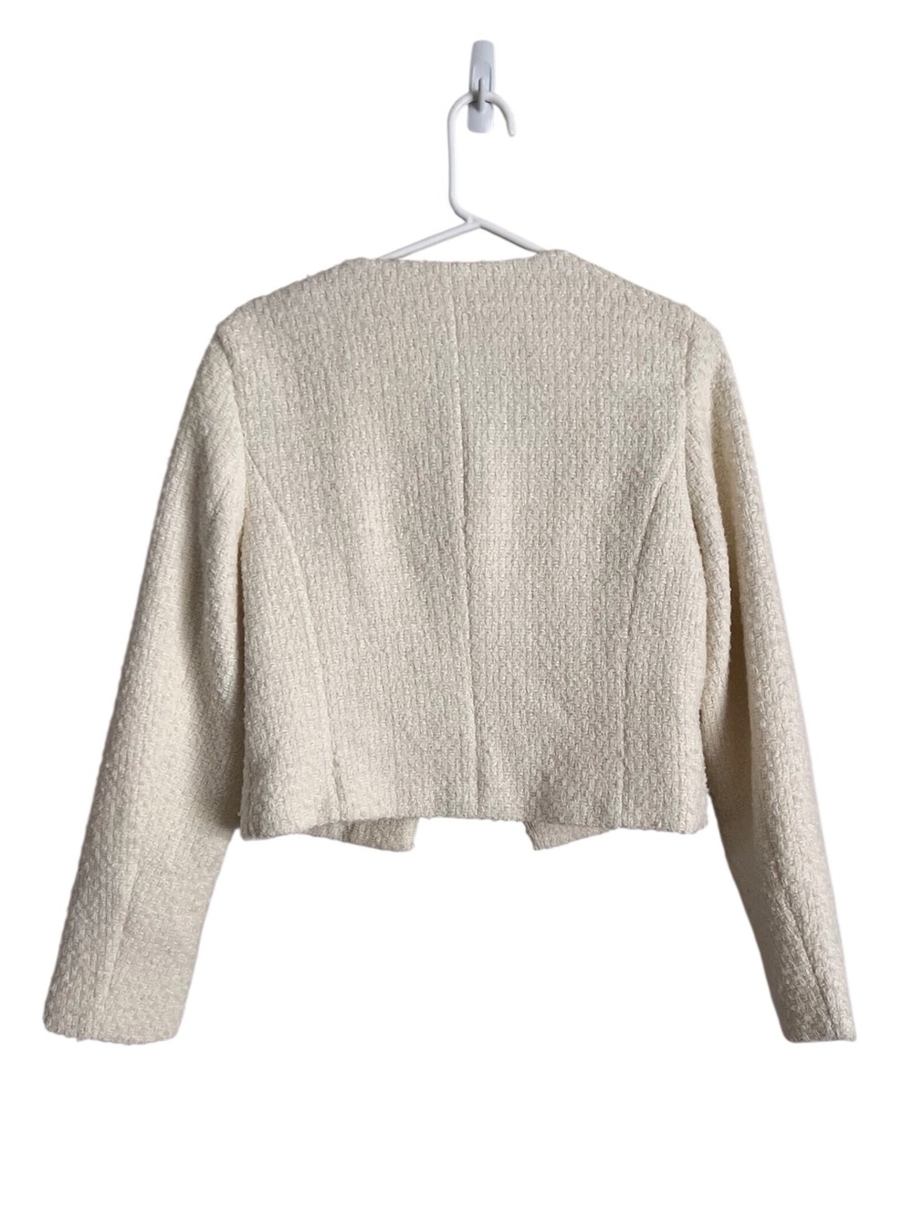 Avec Les Filles Boucle Bow Jacket Cream White Preppy Classic Timeless Medium - Picture 3 of 9